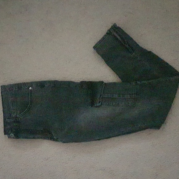Grey High Rise Leg Zipper Jeans - Picture 2 of 3
